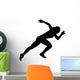 Woman sprinter silhouette Wall Mural