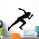Woman sprinter silhouette Wall Mural