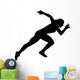 Woman sprinter silhouette Wall Mural