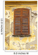 Window Shutters and Old Paint Wall Mural