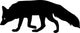 Silhouette of fox Wall Decal