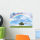 Solitary Oak and Rainbow Wall Mural