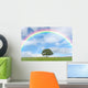 Solitary Oak and Rainbow Wall Mural