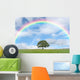 Solitary Oak and Rainbow Wall Mural