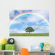 Solitary Oak and Rainbow Wall Mural