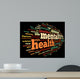 Mental Health in Word Tag Cloud Wall Mural