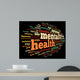 Mental Health in Word Tag Cloud Wall Mural