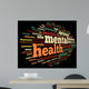 Mental Health in Word Tag Cloud Wall Mural