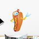 hot dog cartoon Wall Decal