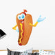 hot dog cartoon Wall Decal