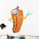 hot dog cartoon Wall Decal