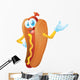 hot dog cartoon Wall Decal