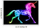 Colorful fire unicorn. Wall Mural