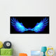 Blue fire wings. Wall Decal