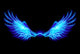 Blue fire wings. Wall Decal