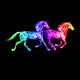 Colorful Fire Horses. Wall Mural