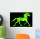 Green fire horse. Wall Decal
