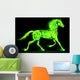 Green fire horse. Wall Decal
