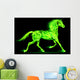 Green fire horse. Wall Decal