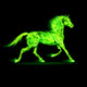 Green fire horse. Wall Decal