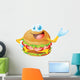hamburger cartoon Wall Decal