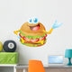 hamburger cartoon Wall Decal