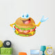 hamburger cartoon Wall Decal