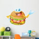 hamburger cartoon Wall Decal
