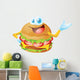 hamburger cartoon Wall Decal