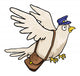 Post Bird, Mail pigeon Wall Decal