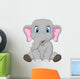 Cute Elephant Sitting Wall Decal