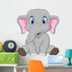 Cute Elephant Sitting Wall Decal