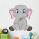 Cute Elephant Sitting Wall Decal