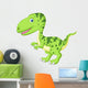 Cute dinosaur cartoon Wall Decal