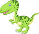 Cute dinosaur cartoon Wall Decal
