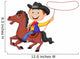 Cowboy Rider on the Horse Throwing Lasso 