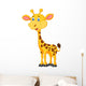 Cute giraffe cartoon Wall Decal