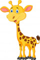 Cute giraffe cartoon Wall Decal