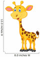 Cute giraffe cartoon Wall Decal
