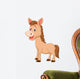 Cute horse cartoon Wall Decal