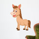 Cute horse cartoon Wall Decal
