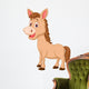 Cute horse cartoon Wall Decal