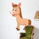 Cute horse cartoon Wall Decal