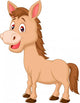 Cute horse cartoon Wall Decal
