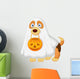 Dog dressed up as a spooky ghost Wall Decal