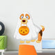Dog dressed up as a spooky ghost Wall Decal