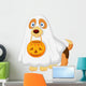 Dog dressed up as a spooky ghost Wall Decal