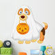 Dog dressed up as a spooky ghost Wall Decal