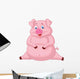 Fat pig cartoon Wall Decal