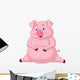 Fat pig cartoon Wall Decal
